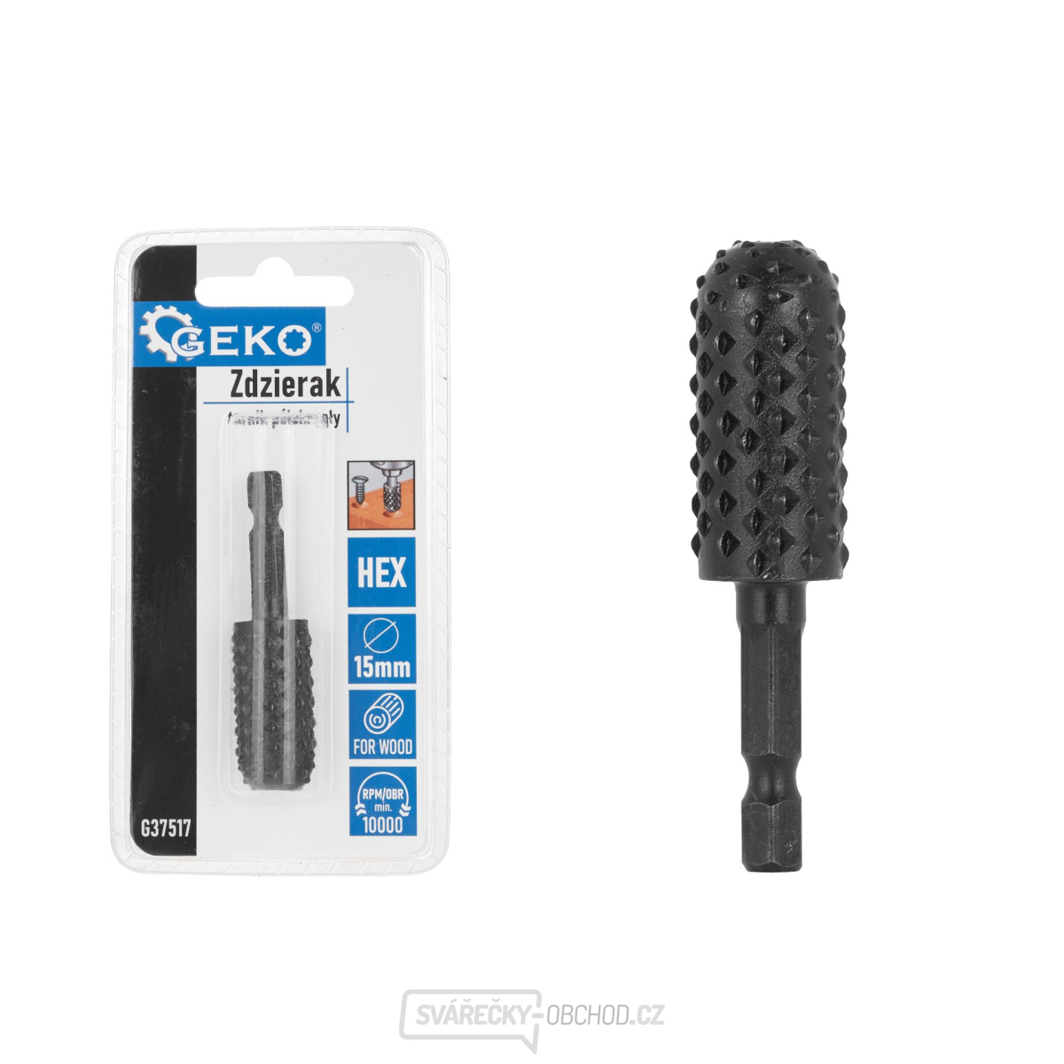 Půlkulatá rašple na dřevo 15 mm HEX (50/250)