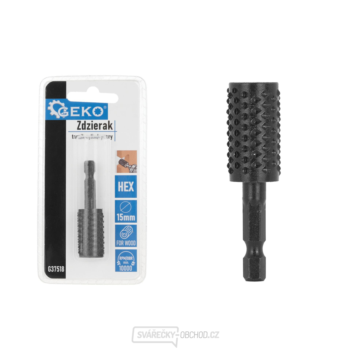 Válcová rašple na dřevo 15 mm HEX (50/250)