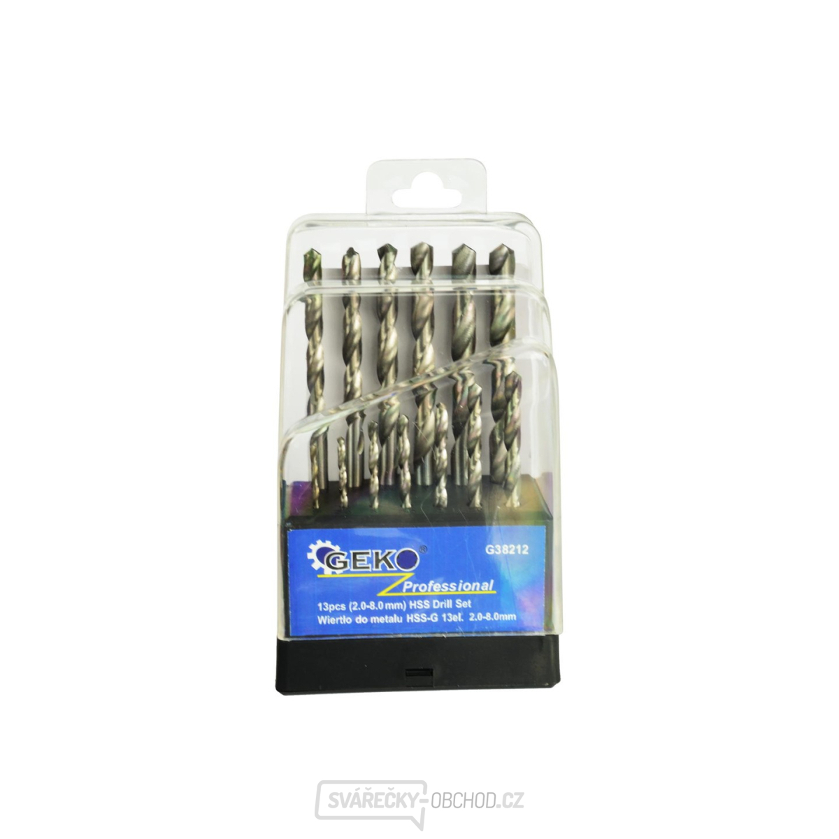 Sada stříbrných kovových vrtáků GEKO 2-8mm/13ks(40)