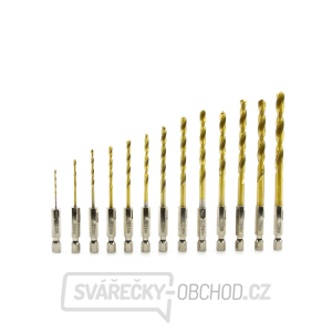 Sada titanových vrtáků 1,5-6,5 mm 13 ks šestihranných (100) Sada titanových vrtáků 1,5-6,5 mm 13 ks šestihranných (100) gallery main image
