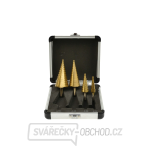 Sada kuželových vrtáků HSS TiN 4el.(4-12,4-20,4-32,4-39) Alu (20) Sada kuželových vrtáků HSS TiN 4el.(4-12,4-20,4-32,4-39) Alu (20) gallery main image