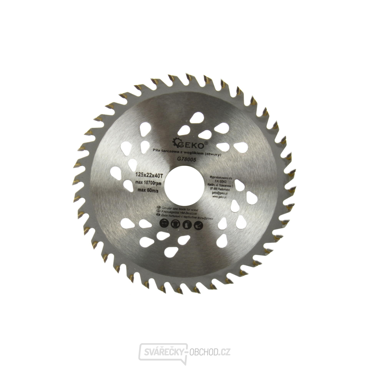 Pilový kotouč 125x22x40T(otvory)(200)