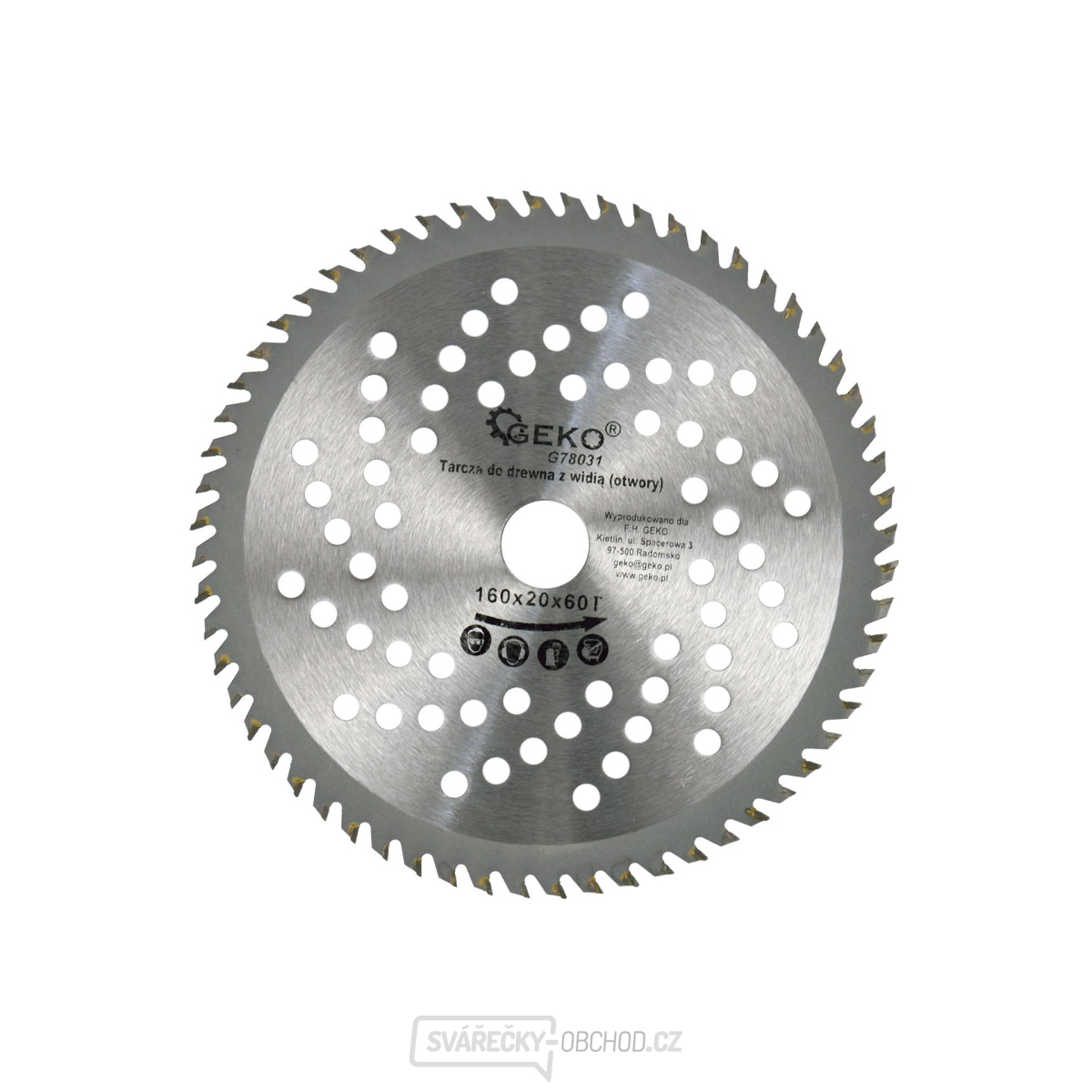 Pilový kotouč na dřevo 160x20x60T(otvory)(100)