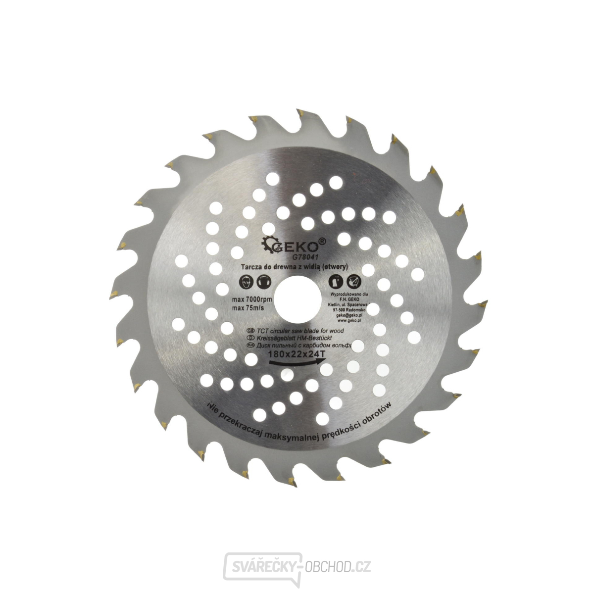 Pilový kotouč na dřevo 180x22x24T(otvory)(50/100)