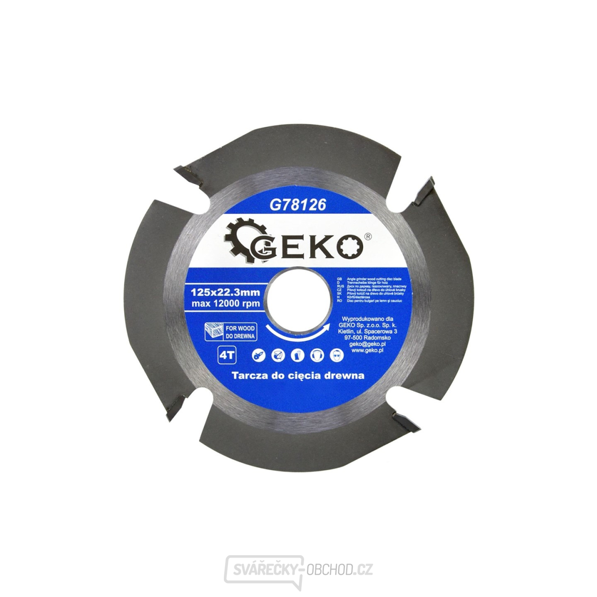 Kotouč na řezání dřeva 125X22,23 mm 4T (100)