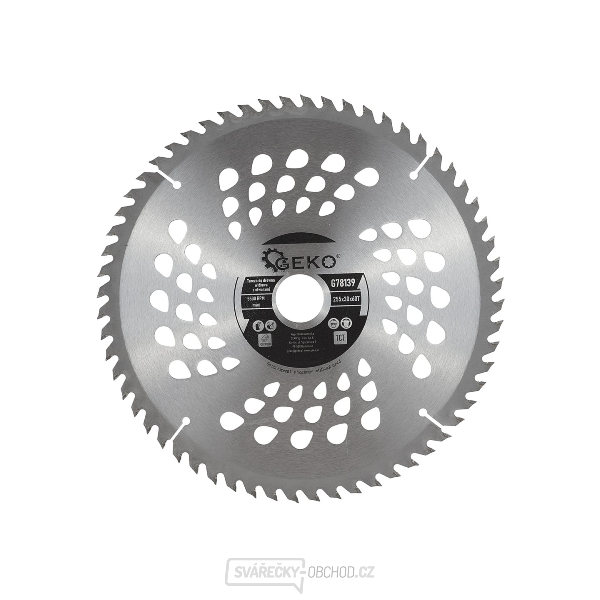 Kotouč na řezání dřeva 255x30x60T (otvory) (25)