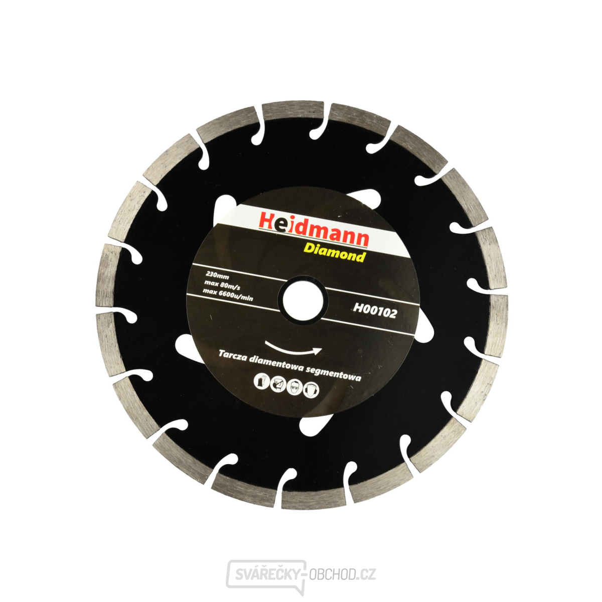 Segm. průměr kotouče 230x22,2x10mm Heidmann/černá/(25)