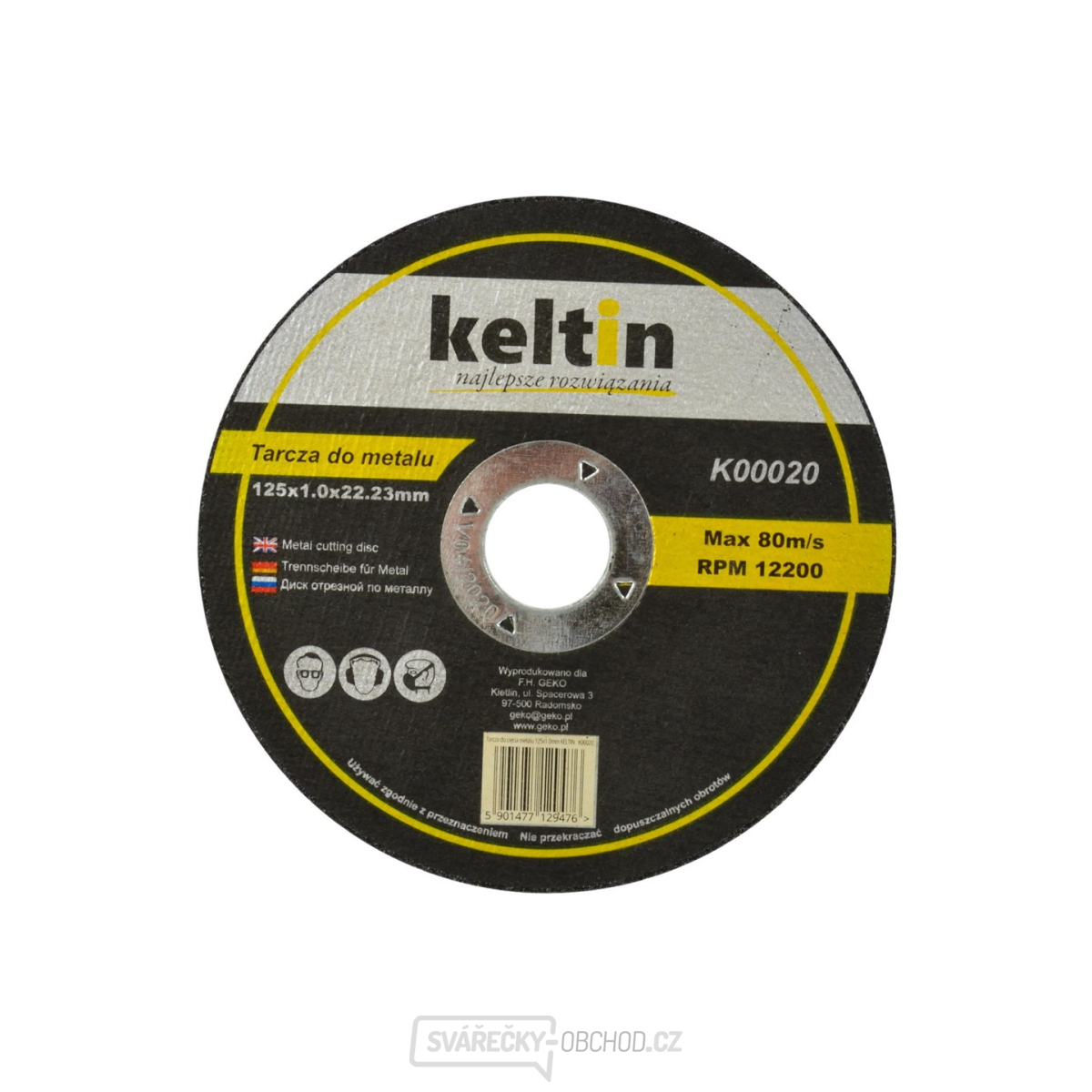 KELTIN kotouč na řezání kovů 125x1,0 mm (25/100/400) KELTIN kotouč na řezání kovů 125x1,0 mm (25/100/400) gallery main image