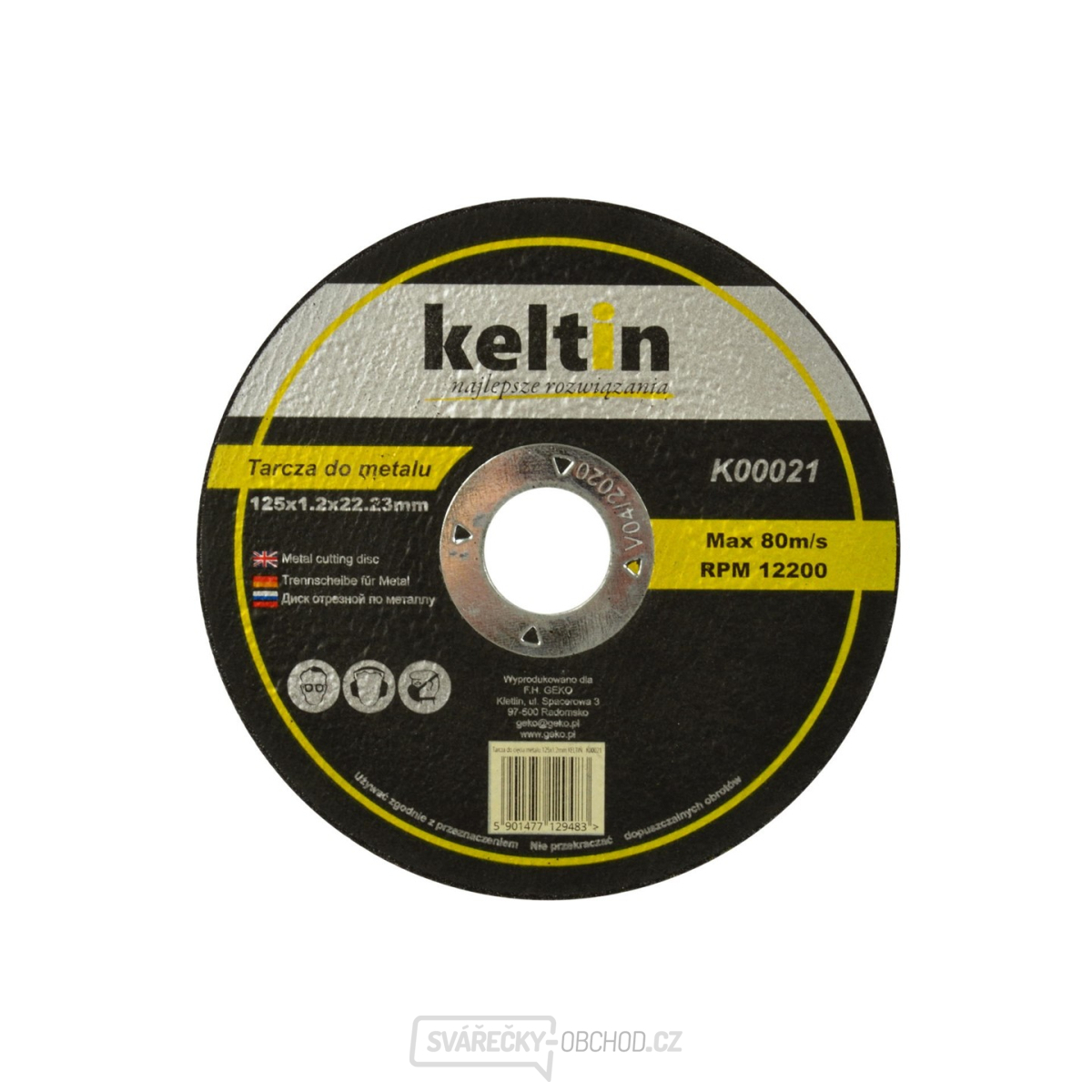 KELTIN kotouč na řezání kovů 125x1,2 mm (25/100/400) KELTIN kotouč na řezání kovů 125x1,2 mm (25/100/400) gallery main image