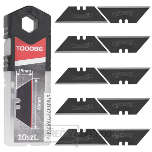 Trapézové nože 60x19x0,6mm SK2H 10ks (10/240) Trapézové nože 60x19x0,6mm SK2H 10ks (10/240) gallery main image