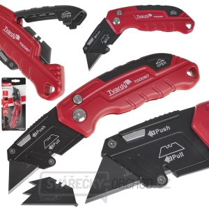 Zavírací nůž FASTFOLD s lichoběžníkovou čepelí 60x19x0,6 mm SK2H TVARDY (10/60) Zavírací nůž FASTFOLD s lichoběžníkovou čepelí 60x19x0,6 mm SK2H TVARDY (10/60) gallery main image