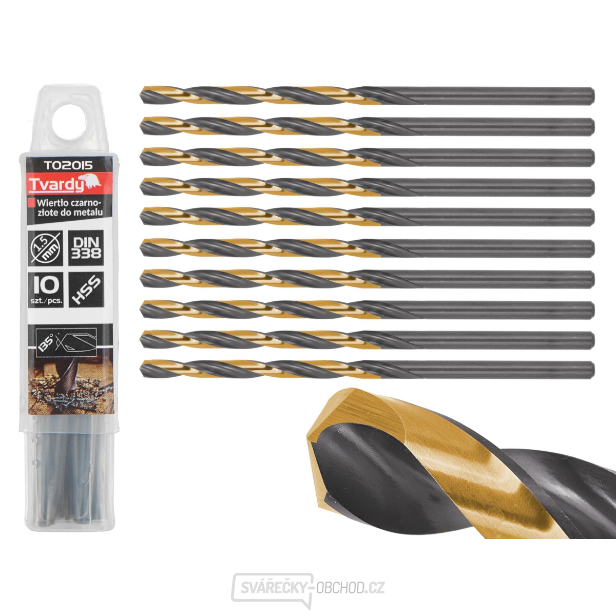 Černozlatý vrták do kovu HSS 1,50 mm (10/300/3000)