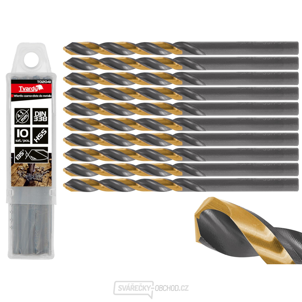 Černozlatý vrták do kovu HSS 4,10 mm (10/100/1000)