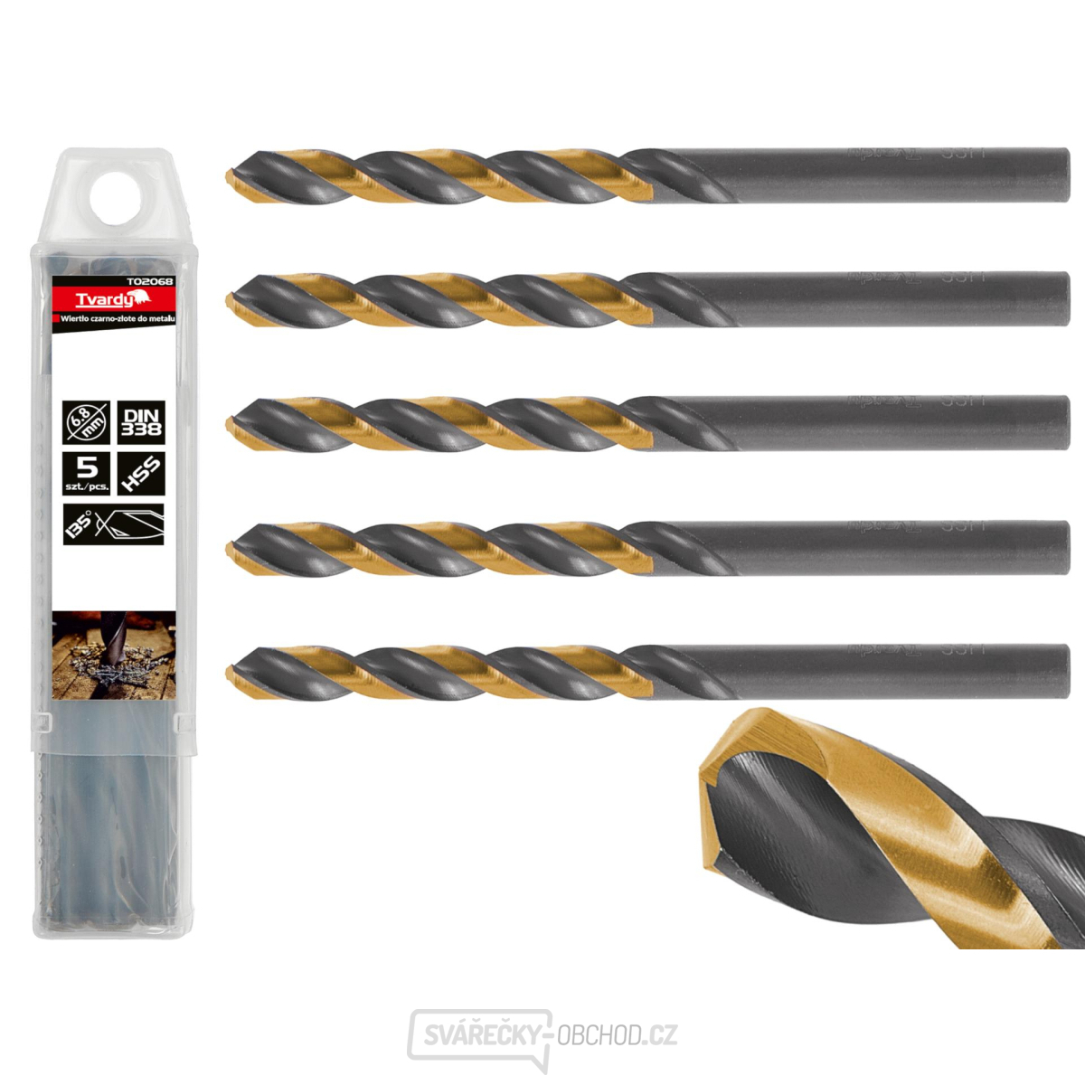 Černozlatý vrták do kovu HSS 6,80 mm (5/50/500)