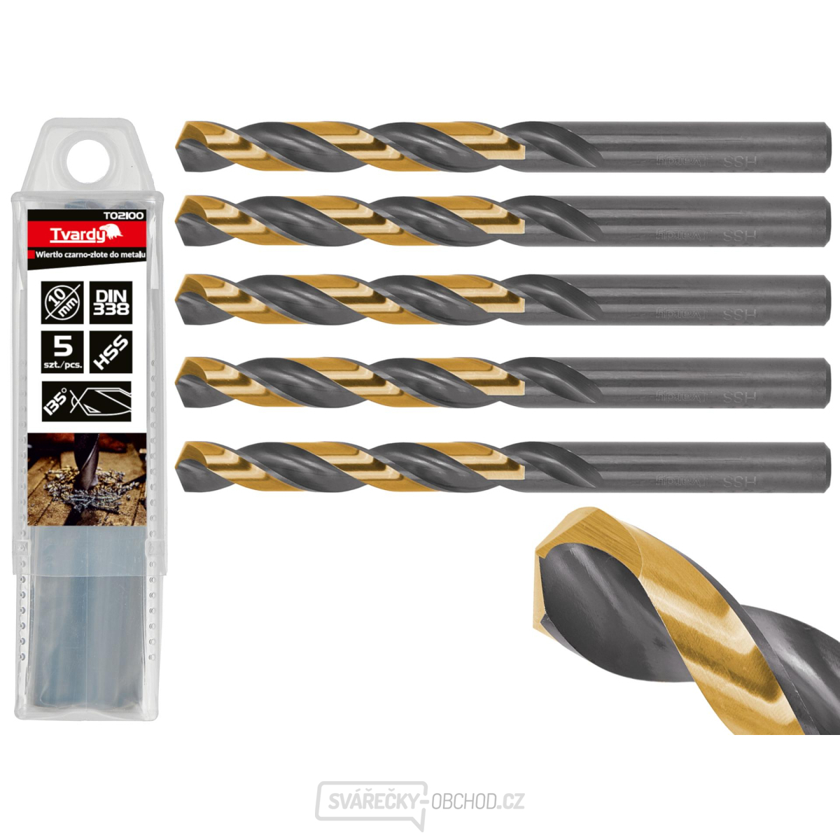 Černozlatý vrták do kovu HSS 10,00 mm (5/50/300)