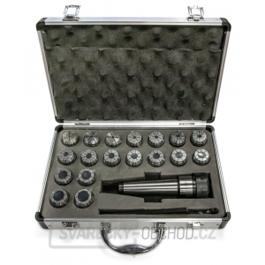 Kleštiny ER25, 1,5 – 16 mm, 15 ks + kleštinový upínač MK2/M1 Kleštiny ER25, 1,5 – 16 mm, 15 ks + kleštinový upínač MK2/M1 gallery main image