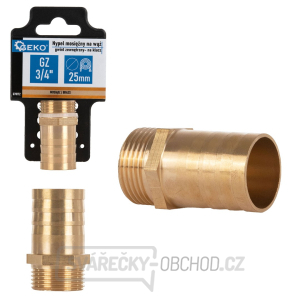 Mosazná hadicová vsuvka 25 mm - 3/4 Mosazná hadicová vsuvka 25 mm - 3/4
