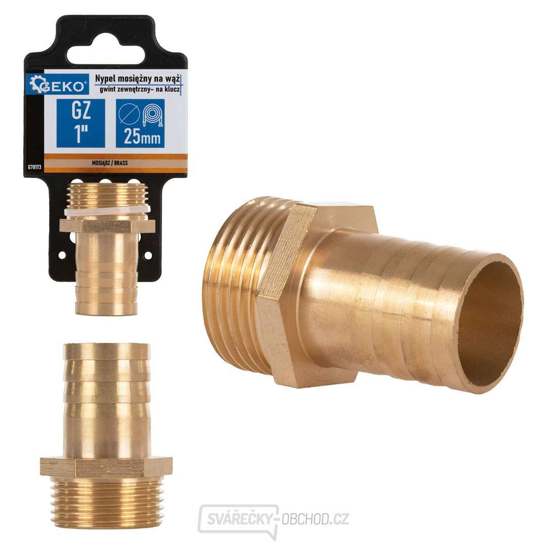 Mosazná hadicová vsuvka 25 mm - 1 Mosazná hadicová vsuvka 25 mm - 1