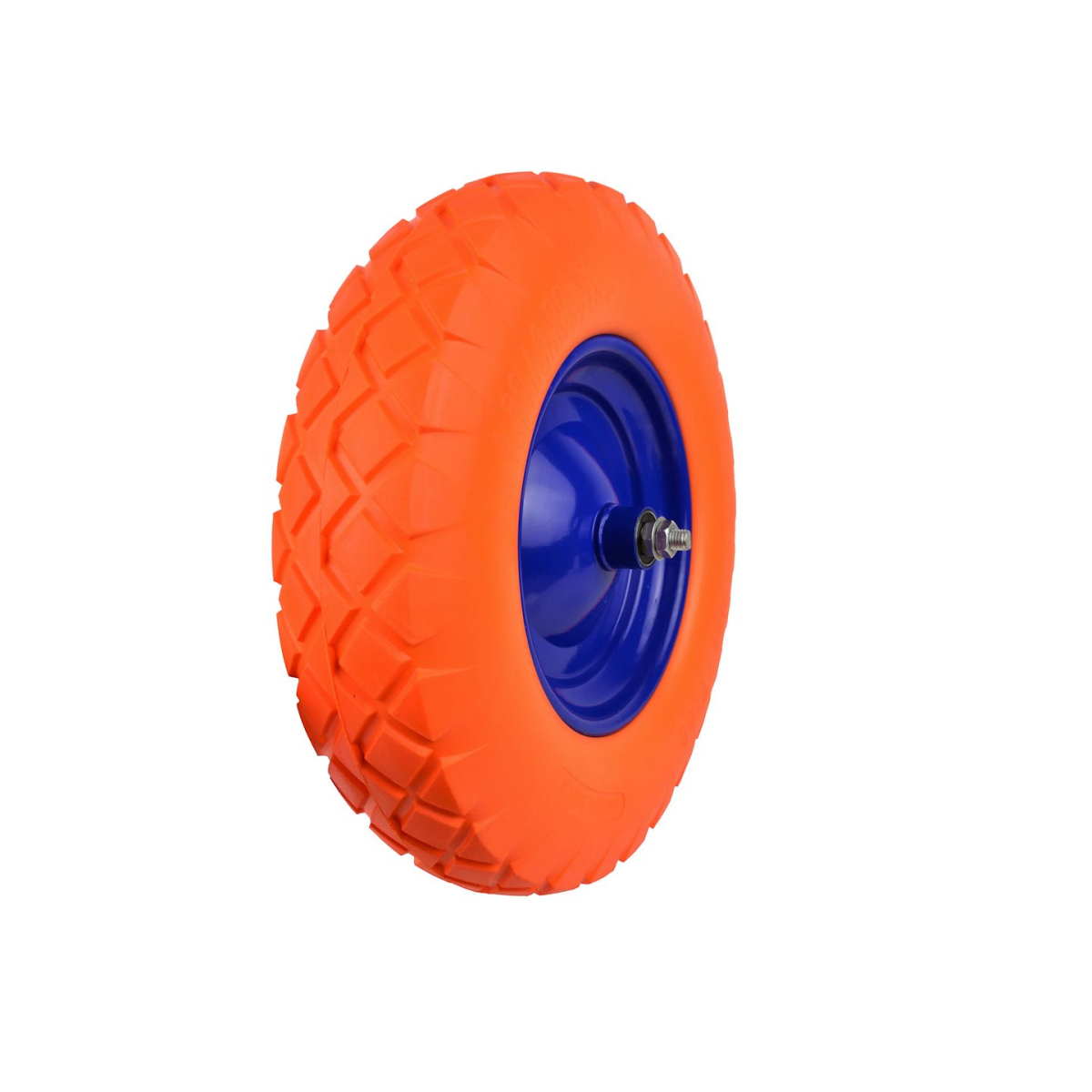 Kolečko trakaře 4.00-8 pevné PU oranžové/(5) G71024