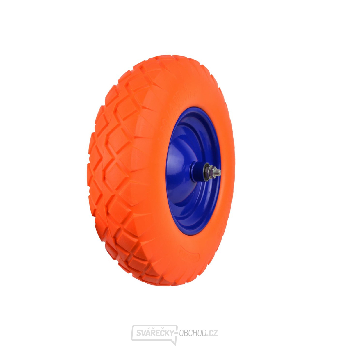 Kolečko trakaře 4.00-8 pevné PU oranžové/(5)