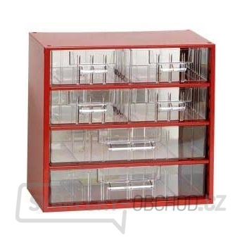 Závěsná skříňka - 4 S, 2 V - červená 6768C