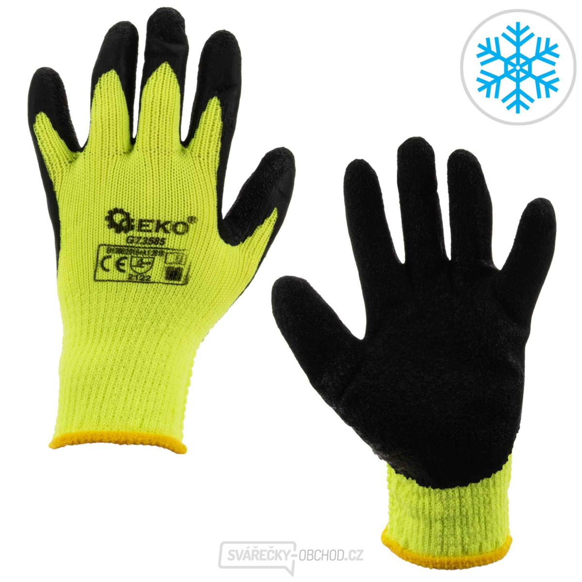 Zateplené zimní pracovní rukavice GREEN r.9 (12/480)