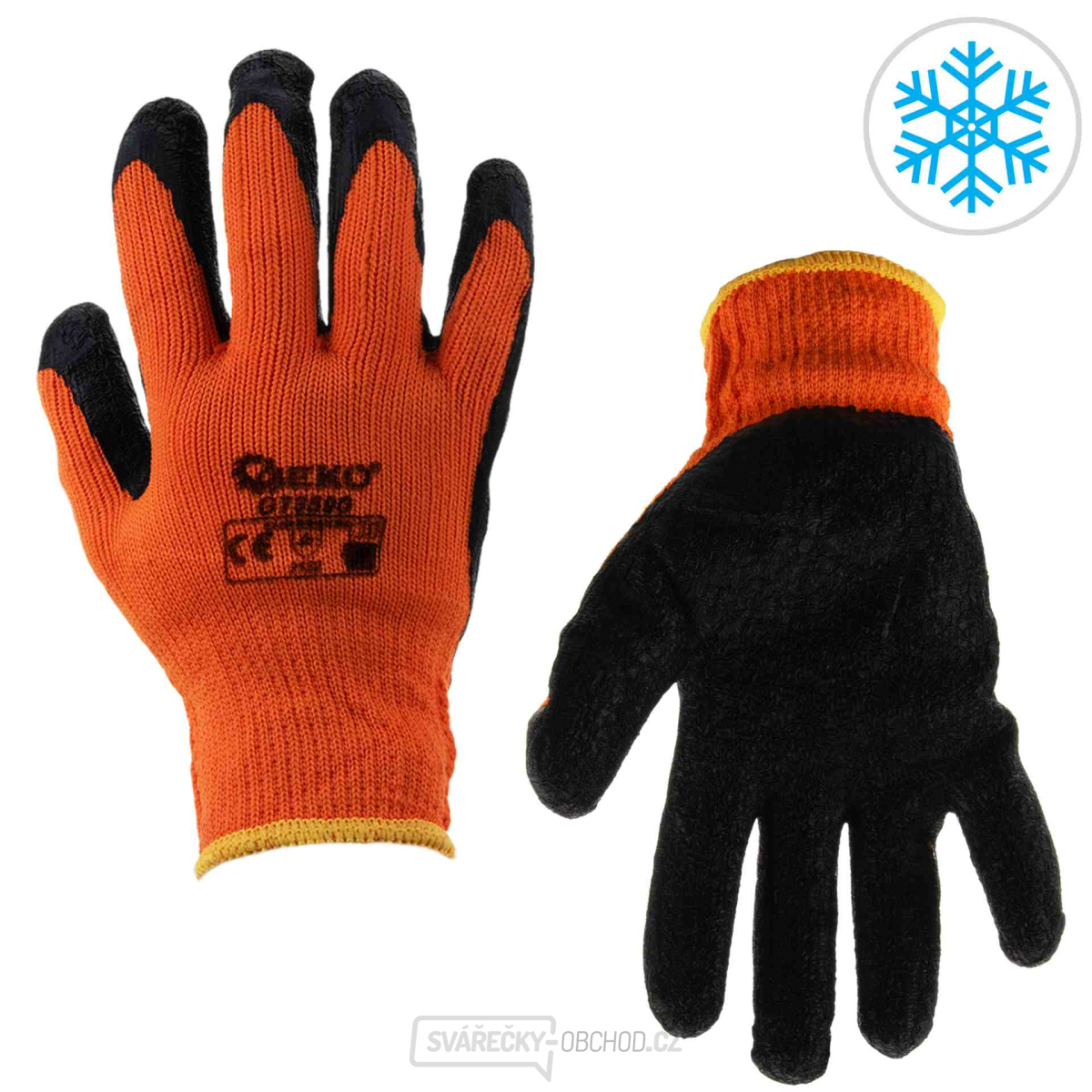 ORANGE zateplené zimní pracovní rukavice r.10 (12/480)