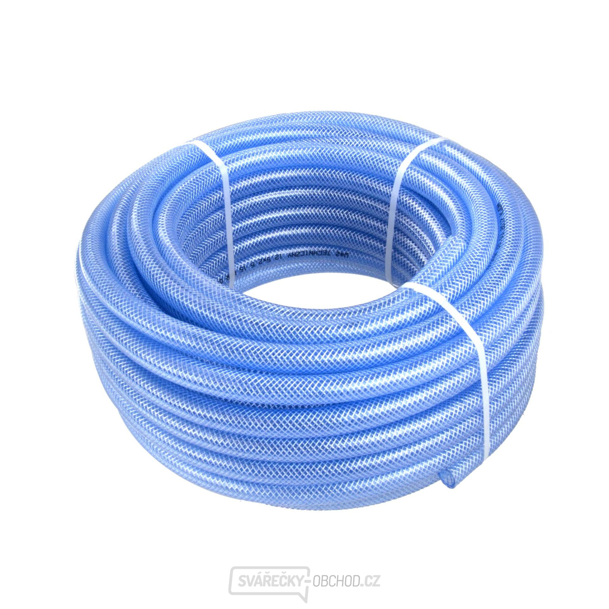 Technická hadice 19x3mm, zesílená trans. modrá 1mb /25m (1)