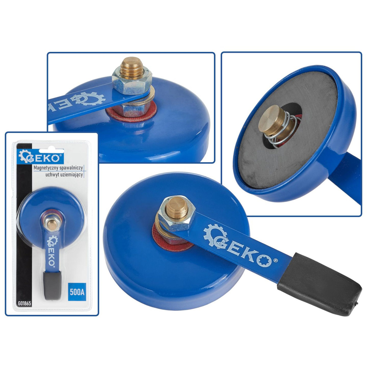 GEKO Magnetická uzemňovací svařovací svorka 500A (12/24) G01865