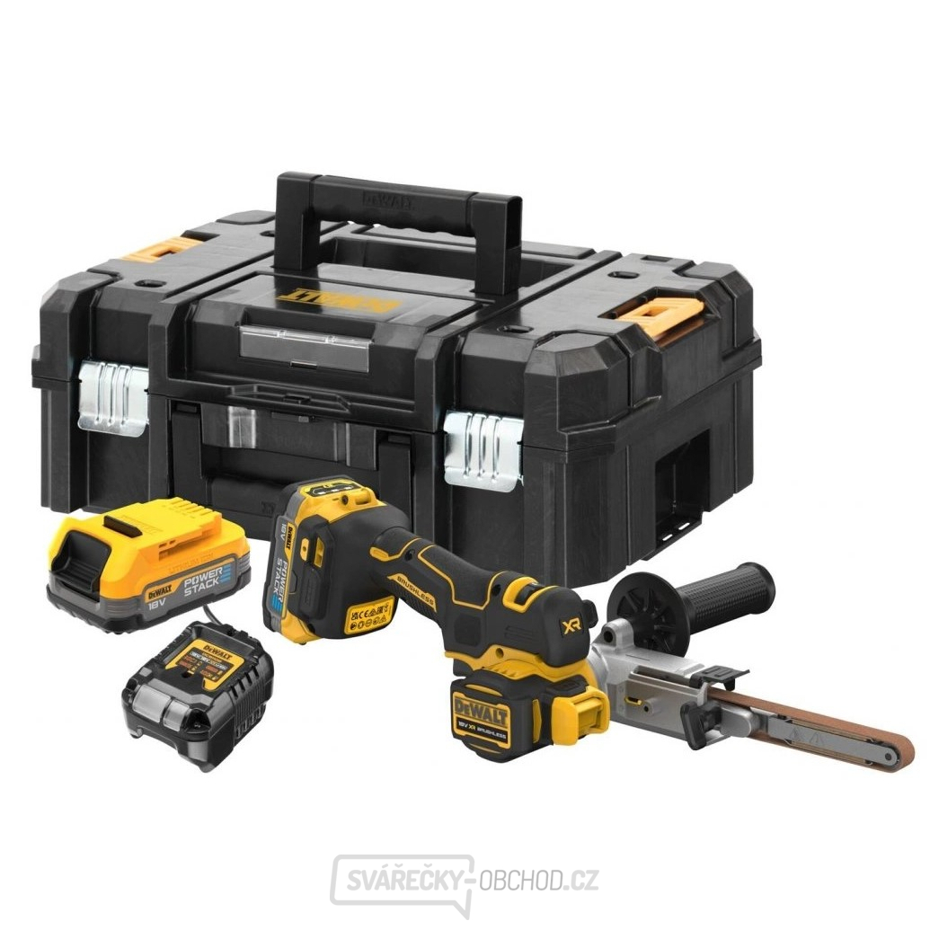 DeWALT Aku bezuhlíková prstová bruska 2 x 1,7Ah Baterie + Kufr + nabíječka