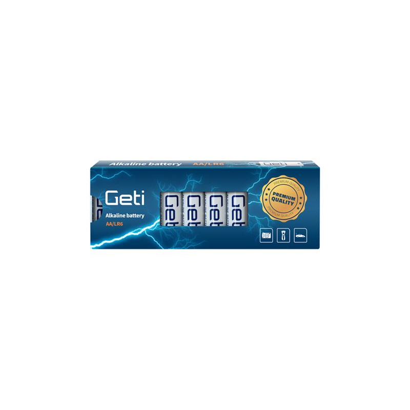 Levně Baterie AA (LR6) alkalická GETI 1,5V (10 kusů) 04270419