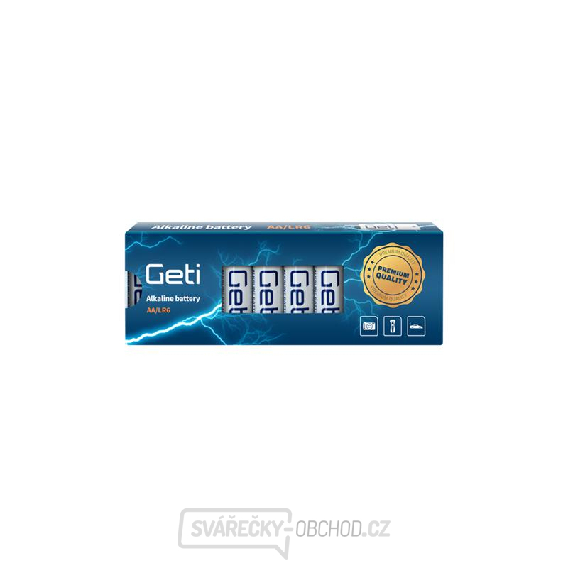 Baterie AA (LR6) alkalická GETI 1,5V (10 kusů)