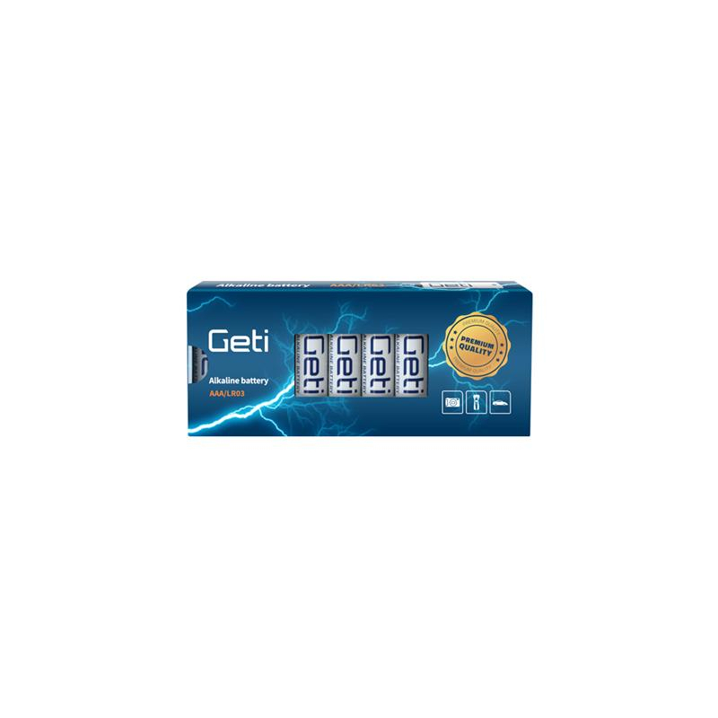 Levně Baterie AAA (LR03) alkalická GETI 1,5V (10 kusů) 04270420