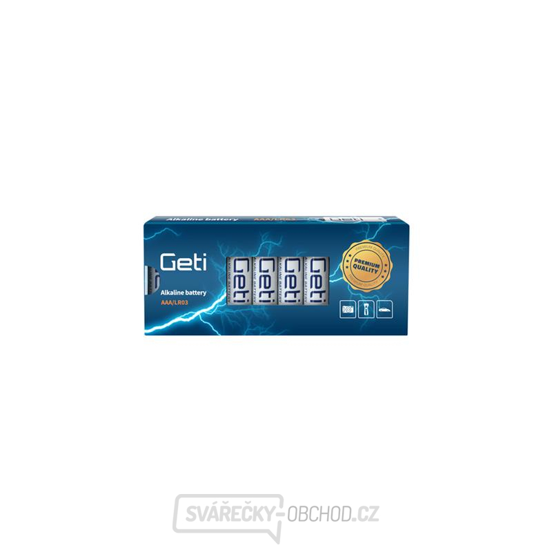 Baterie AAA (LR03) alkalická GETI 1,5V (10 kusů)