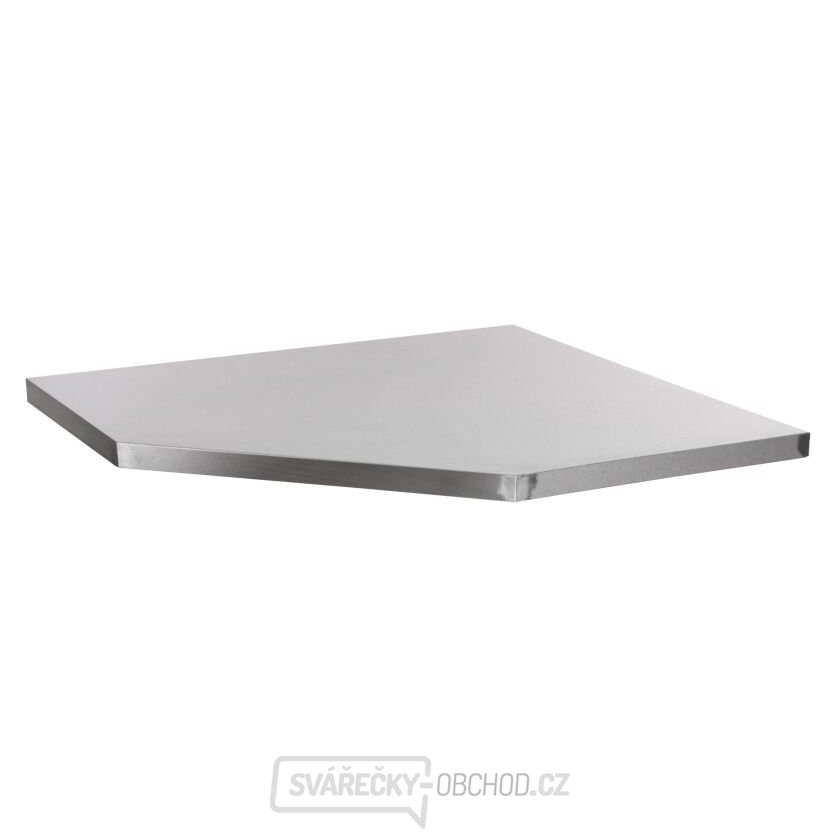 Rohová nerezová pracovní deska do sestavy dílenského nábytku Matabro MB-TGW34S | 865x865x40 mm