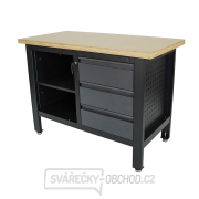 Pracovní dílenský stůl Matabro MB-TSK5403-L | 3 zásuvky | 1 police | 1200 x 600 x 860 - 900 mm Pracovní dílenský stůl Matabro MB-TSK5403-L | 3 zásuvky | 1 police | 1200 x 600 x 860 - 900 mm gallery main image