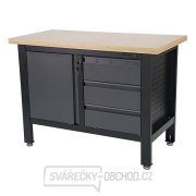 Pracovní dílenský stůl Matabro MB-TSK5413-L | 3 zásuvky | 1 skříňka | 1200 x 600 x 860 - 900 mm Pracovní dílenský stůl Matabro MB-TSK5413-L | 3 zásuvky | 1 skříňka | 1200 x 600 x 860 - 900 mm gallery main image