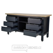 Pracovní dílenský stůl Matabro MB-TSK7506-L | 6 zásuvek | 1 police | 1690 x 600 x 860 - 900 mm Náhled