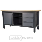 Pracovní dílenský stůl Matabro MB-TSK7513-L | 3 zásuvky | 1 skříňka | 1 police | 1690 x 600 x 860 - 900 mm Pracovní dílenský stůl Matabro MB-TSK7513-L | 3 zásuvky | 1 skříňka | 1 police | 1690 x 600 x 860 - 900 mm gallery main image