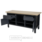 Pracovní dílenský stůl Matabro MB-TSK7522-L | 2 zásuvky | 2 skříňky | 1 police | 1690 x 600 x 860 - 900 mm Náhled