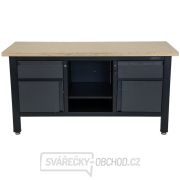Pracovní dílenský stůl Matabro MB-TSK7522-L | 2 zásuvky | 2 skříňky | 1 police | 1690 x 600 x 860 - 900 mm Náhled