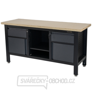 Pracovní dílenský stůl Matabro MB-TSK7522-L | 2 zásuvky | 2 skříňky | 1 police | 1690 x 600 x 860 - 900 mm Pracovní dílenský stůl Matabro MB-TSK7522-L | 2 zásuvky | 2 skříňky | 1 police | 1690 x 600 x 860 - 900 mm gallery main image