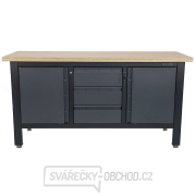 Pracovní dílenský stůl Matabro MB-TSK7523-L | 3 zásuvky | 2 skříňky | 1690 x 600 x 860 - 900 mm Náhled