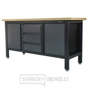 Pracovní dílenský stůl Matabro MB-TSK7523-L | 3 zásuvky | 2 skříňky | 1690 x 600 x 860 - 900 mm Pracovní dílenský stůl Matabro MB-TSK7523-L | 3 zásuvky | 2 skříňky | 1690 x 600 x 860 - 900 mm gallery main image