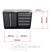 AKČNÍ SET Dílenská skříňka MB-TGC1305 a MB-TGC1300 s nerezovou pracovní deskou MB-TGW53S náhled