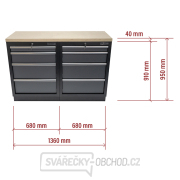 AKČNÍ SET Dílenské skříňky MB-TGC1304 s dřevěnou pracovní deskou MB-TGW53 náhled