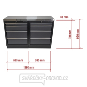 AKČNÍ SET Dílenské skříňky MB-TGC1304 s nerezovou pracovní deskou MB-TGW53S náhled