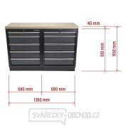 AKČNÍ SET Dílenské skříňky MB-TGC1305 s dřevěnou pracovní deskou MB-TGW53 náhled