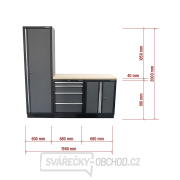 AKČNÍ SET Sestava 3 ks dílenského nábytku SET-CA01017 s dřevěnou pracovní deskou MB-TGW53 náhled