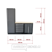 AKČNÍ SET Sestava 3 ks dílenského nábytku SET-CA01019 s dřevěnou pracovní deskou MB-TGW53 náhled